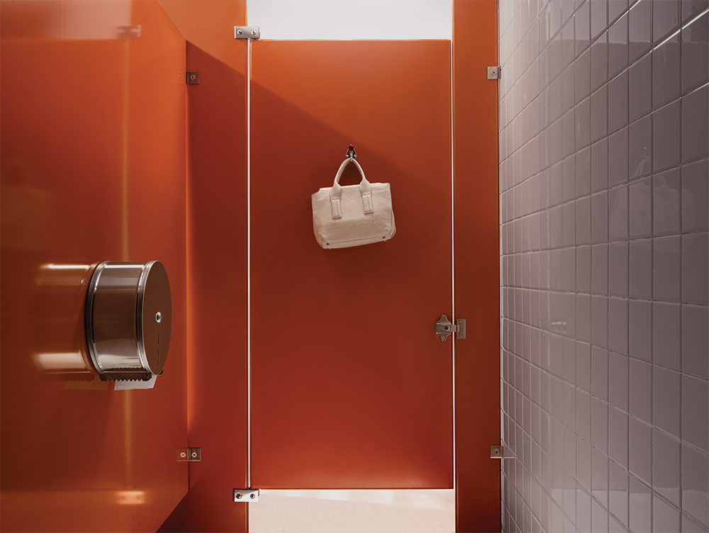 public bathroom door